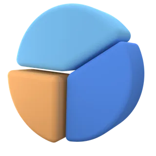 饼状图简约3D数据png图标素材