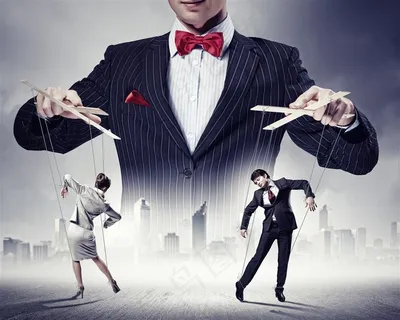 提线表演的艺术家高清图片