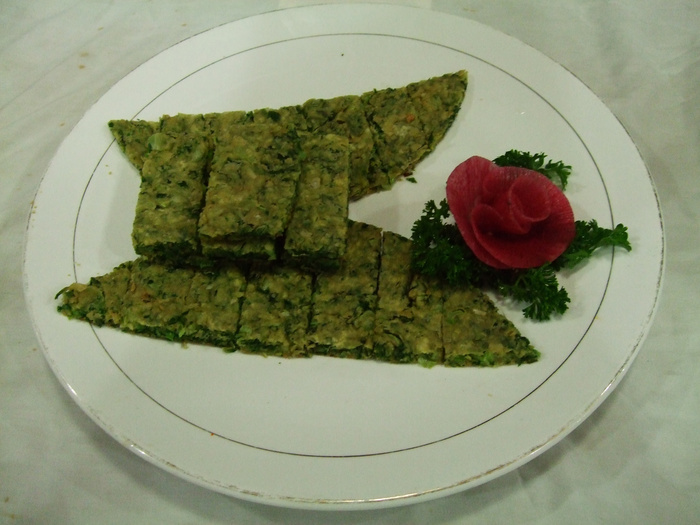 38香煎青菜饼 一篓油