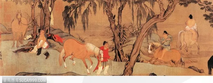 人物篇-林中骑马图