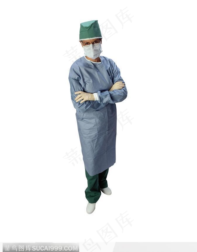 戴着口罩的医生