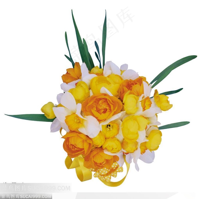 花艺花束-黄色的郁金香