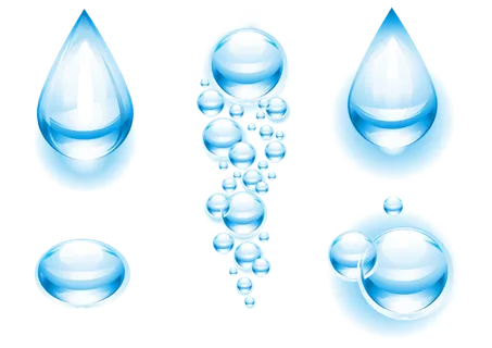 蓝色透明水珠
