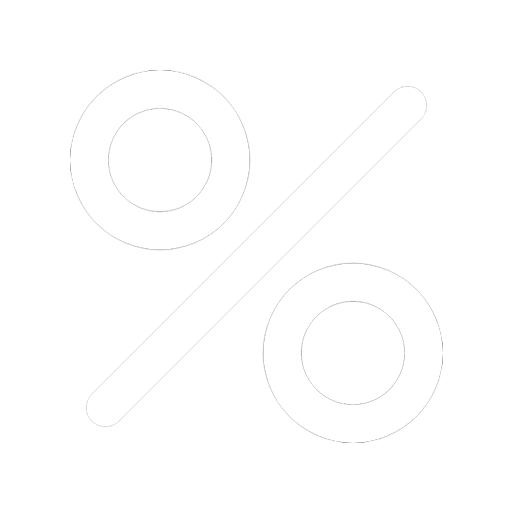 白色百分比 % PNG免抠(512x512)