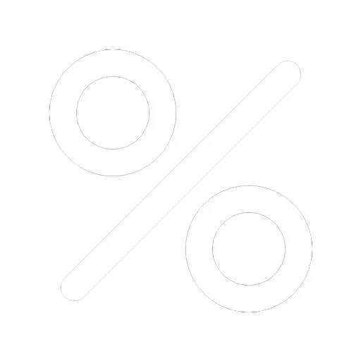 白色百分比 % PNG免抠(512x512)