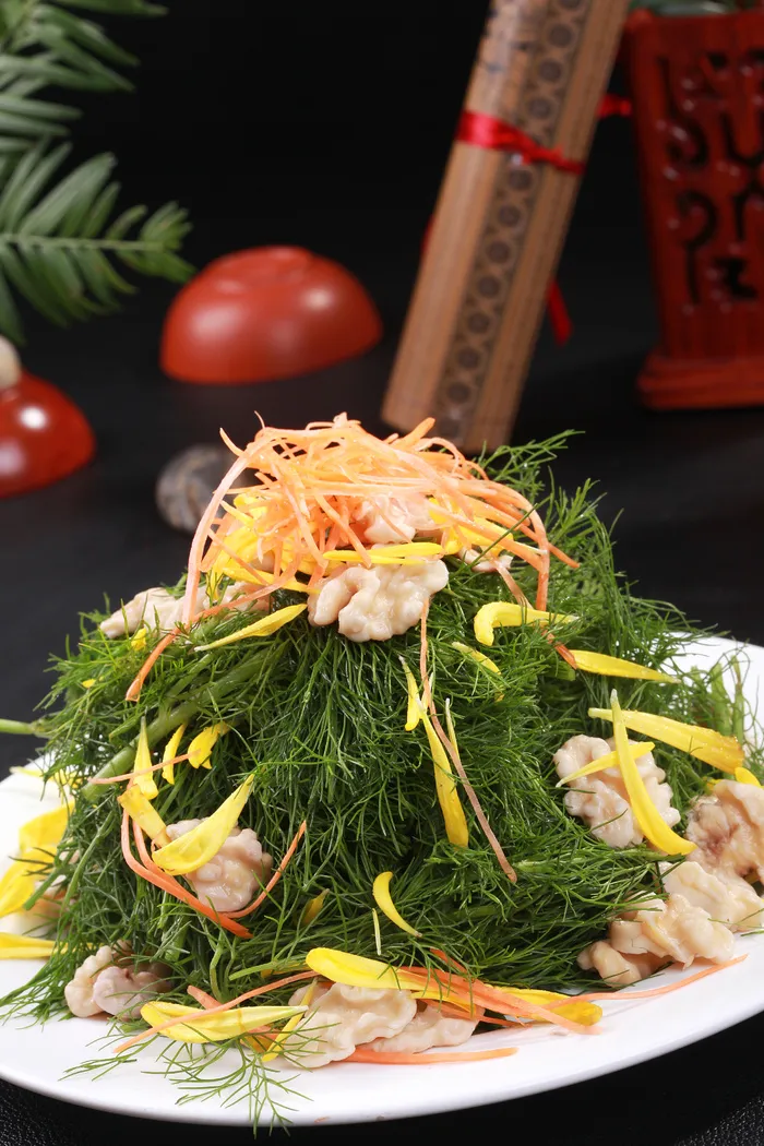 茴香苗拌桃仁 (1)