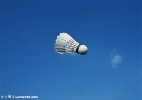 球类运动-飞在空中的羽毛球