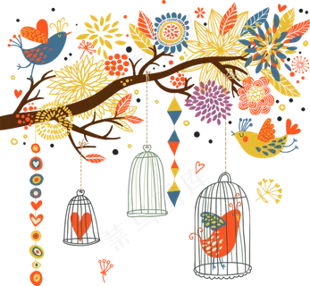 有鸟有花的春天到了