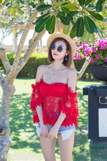 高清戴着草帽的清纯美女写真