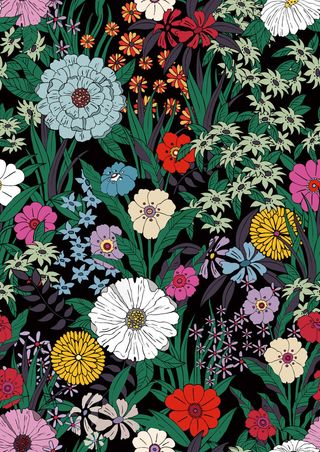 花卉唯美手绘花朵面料纹理手机壳布料面料印花服装矢量图案素材