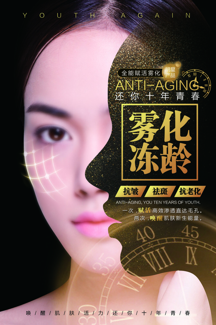 医疗美容院会所美体整形广告PSD海报素材模板祛痘减肥护肤展板