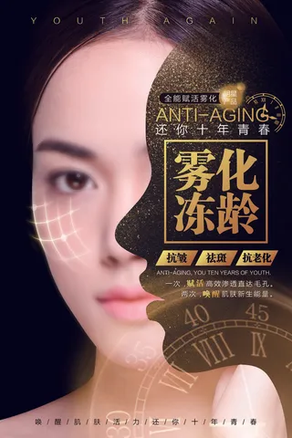 医疗美容院会所美体整形广告PSD海报素材模板祛痘减肥护肤展板