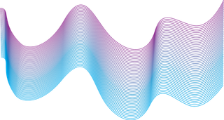 蓝紫色波纹渐变线条科技电商免抠png