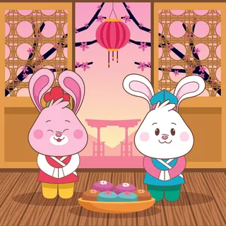 设计中秋节背景风景