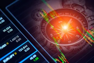 股市行情与指南针创意设计高清图片