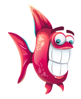 红色海鱼微笑