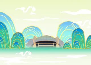 国潮鎏金沈阳奥体中心地标建筑