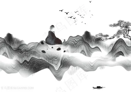 水墨山水风光图片 水墨山水风光图片