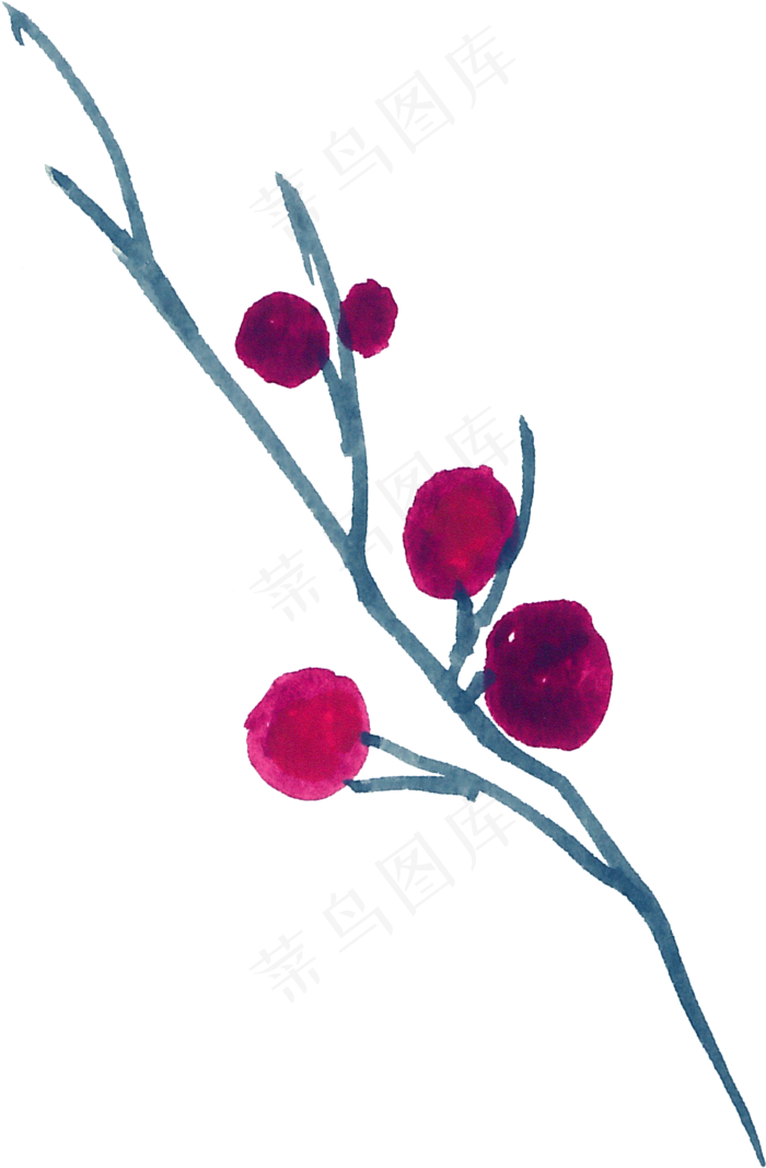 冬季圣诞节花卉果花圈植物免抠海报PNG素材