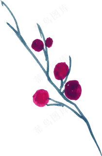 冬季圣诞节花卉果花圈植物免抠海报PNG素材