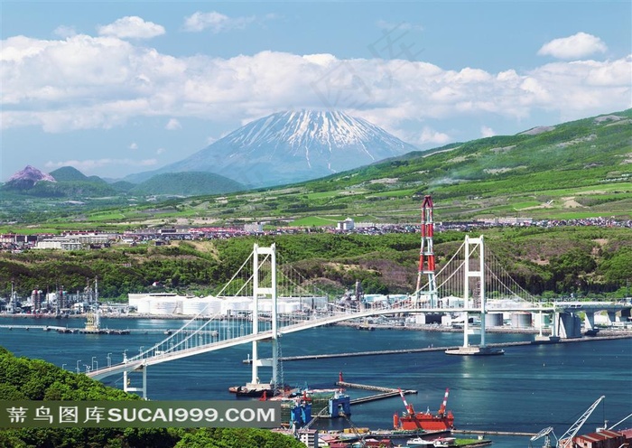 日本北海道富士山河流大桥