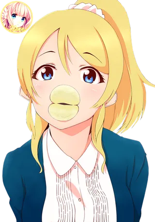 鸭嘴卡通女孩简笔素材