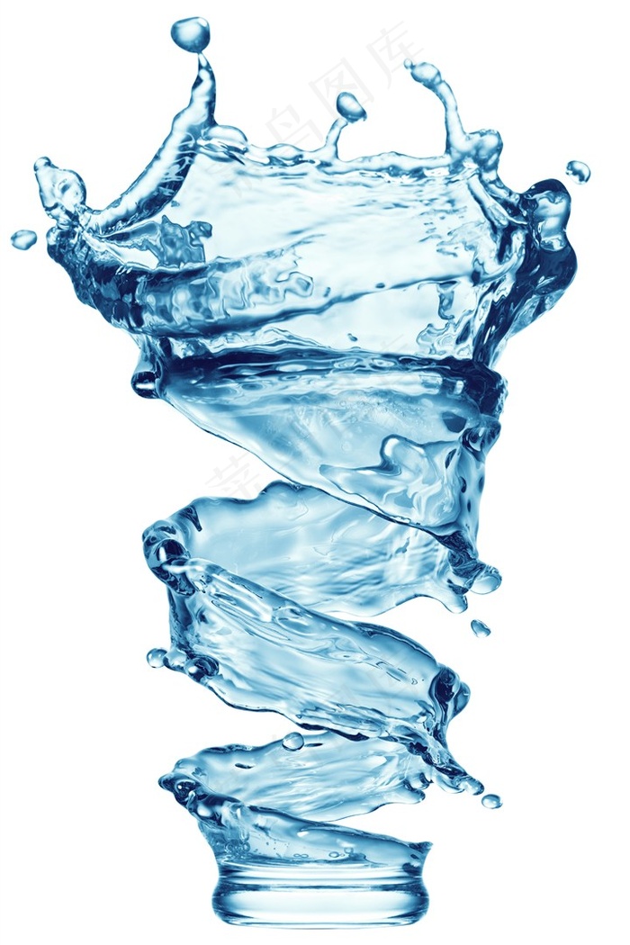 从杯子里洒出来的水花高清图片