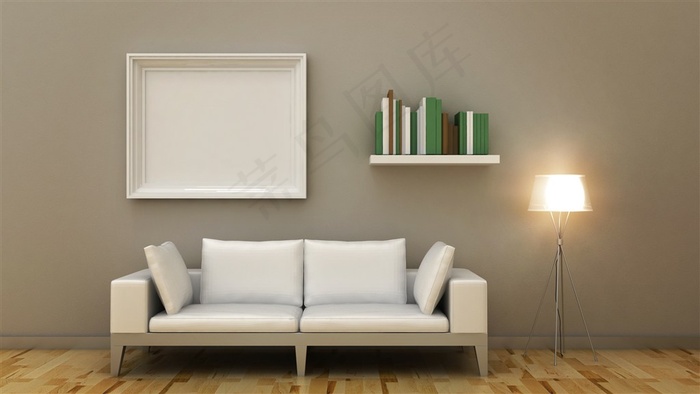 简约而又时尚的沙发背景墙