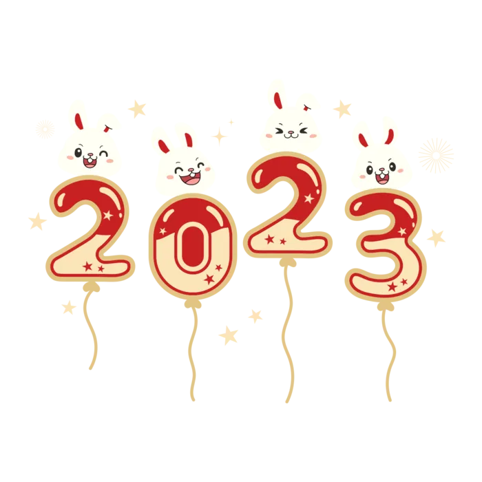 兔年2023元旦可爱兔子