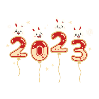 兔年2023元旦可爱兔子