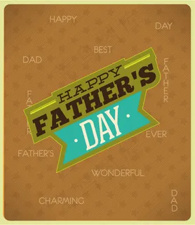父亲节英文艺术字