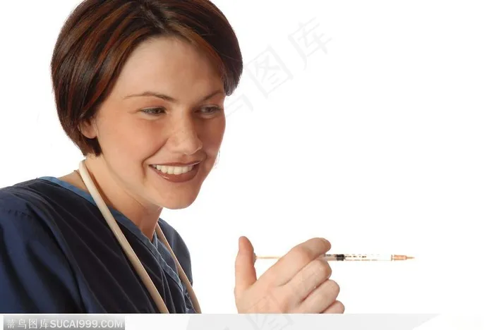 医疗器材-拿着注射的护士