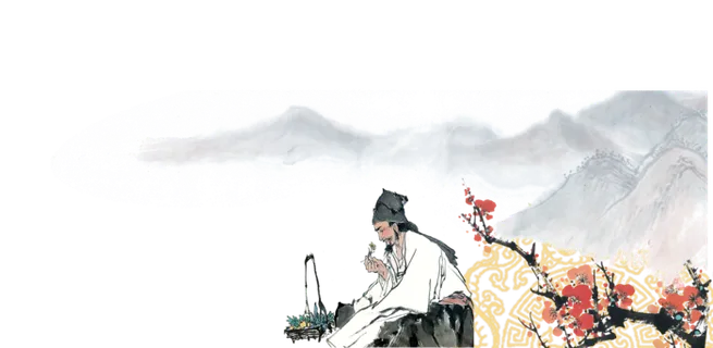 山水画素材中国风水墨画素材元素中国画