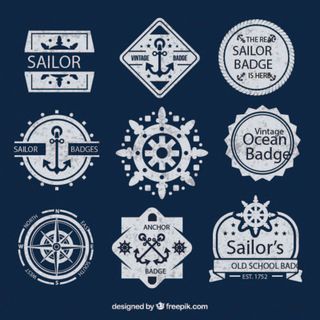 免抠航海元素标签