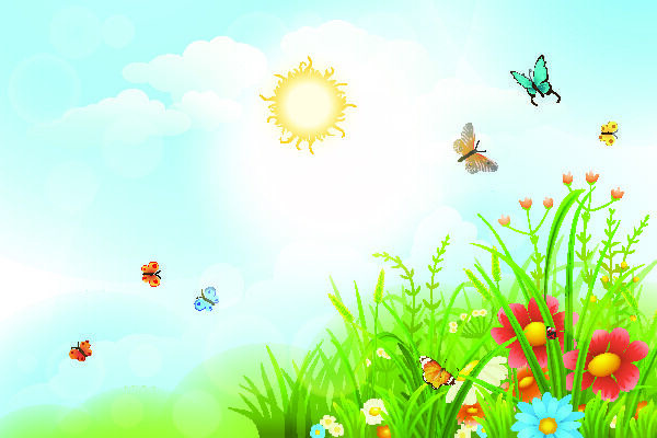 欢迎春天花开素材