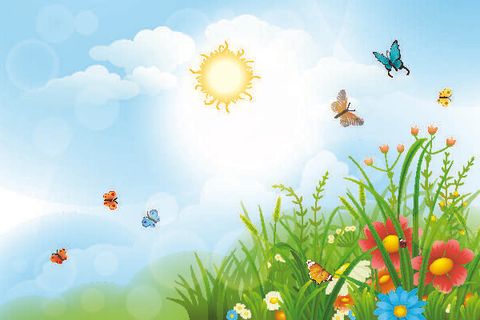 欢迎春天花开素材