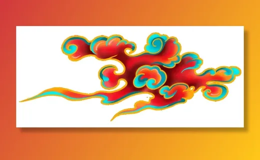 中国风中式国潮敦煌云纹祥云插画图案云朵云彩元素PSDAI设计素材