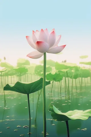 简约清新莲花背景