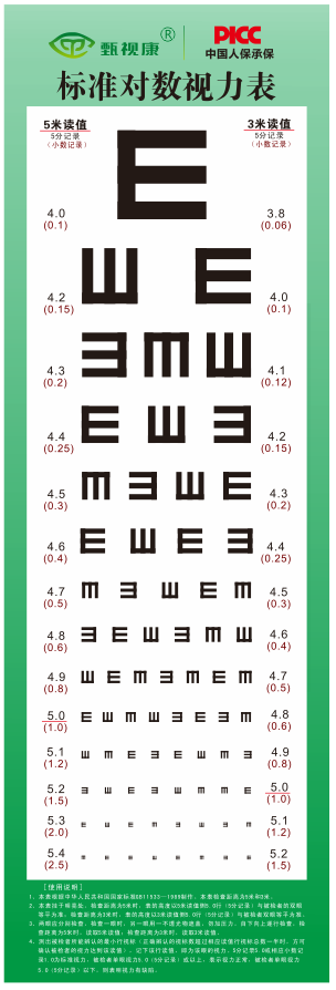 甄视康视力表