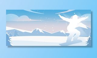 简约风冬季运动会背景