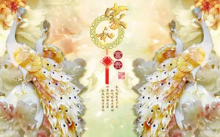 雕塑玉雕背景风景