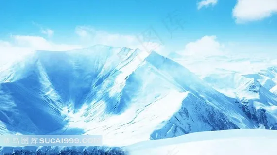 冰冷的雪山唯美风景
