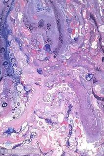 紫色唯美时尚艺术油画挂画