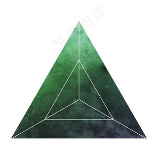 深绿色的三角形