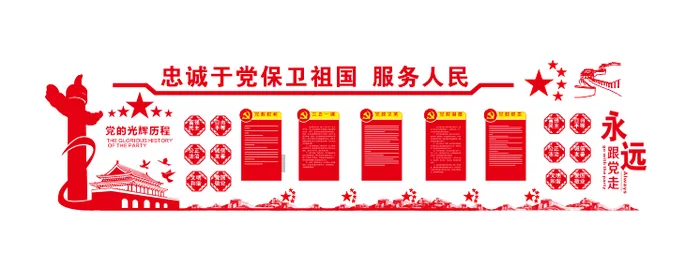A342--党建文化墙CDR格式cdr矢量模版下载