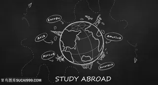 海外留学绘画手绘素描地球