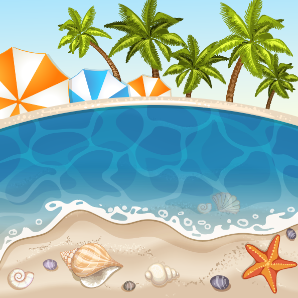 夏天海滩大海背景