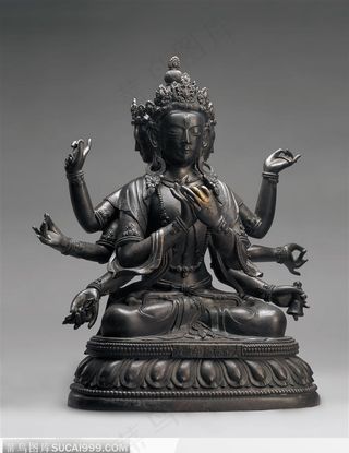 清乾隆铜雕尊胜佛母像