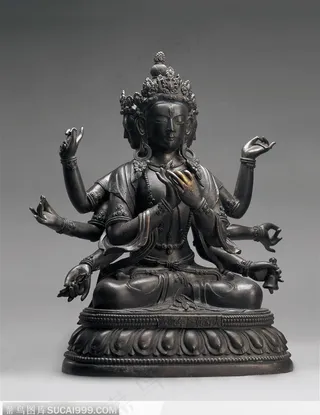 清乾隆铜雕尊胜佛母像