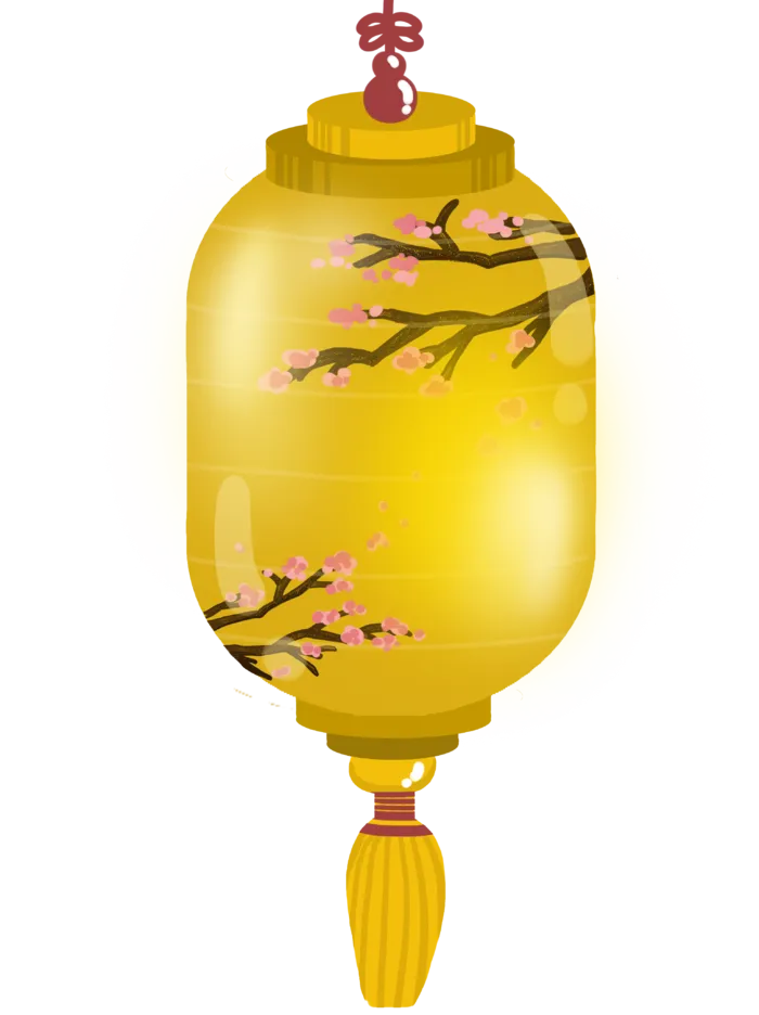 新年元素梅花冬天春节新年中国风灯笼